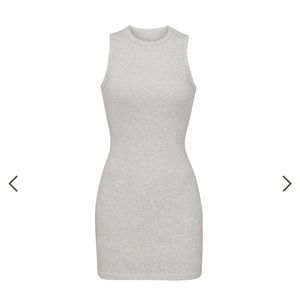 NWT SKIMS cotton rib tank dress